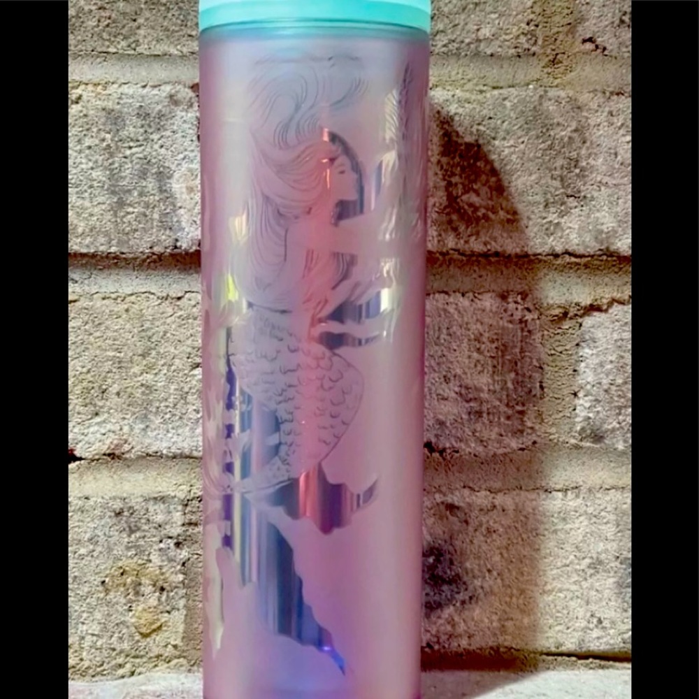 Starbucks 2022 Mermaid Siren Soft Touch Frosted Iridescent Tumbler Cup Stainless